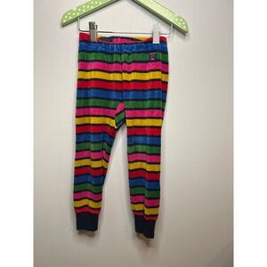Polarn O Pyret Velour Rainbow Stripe Toddler Pants 2-3 Years (98) Made in Sweden